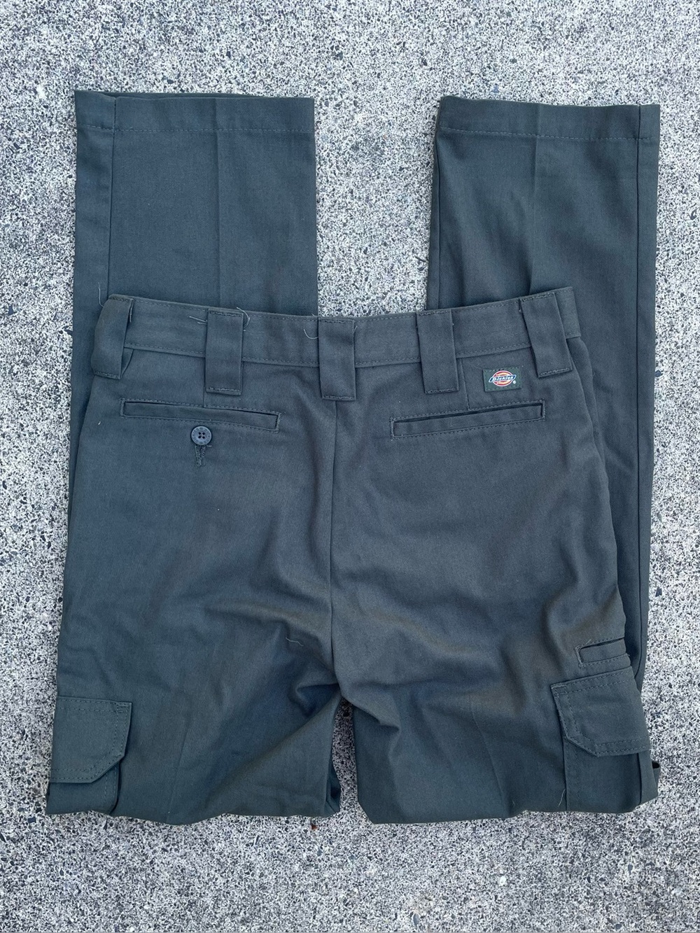 Green Dickies slim straight cargo pants size youth 14/women’s 29x29.5
